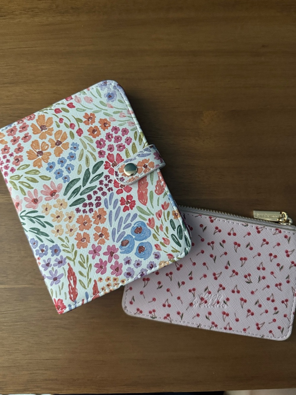 Floral Print passport holder and Cherry Zip Pouch